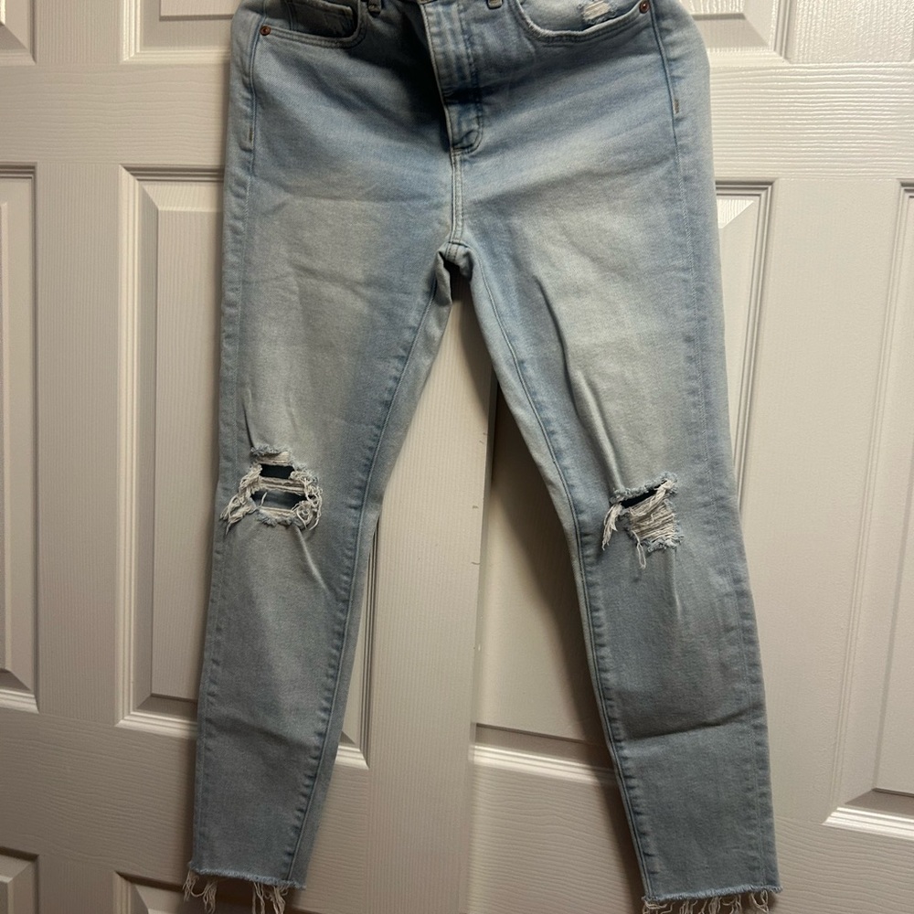 Light Blue Distressed Women's Jeans